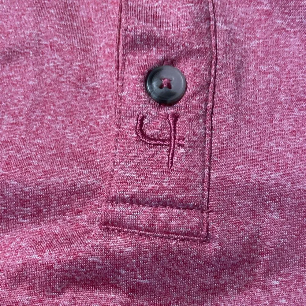 Short Par 4 Shirt Mens Sz XL Red Polo Golf Performance Stretch Casual - Picture 2 of 8